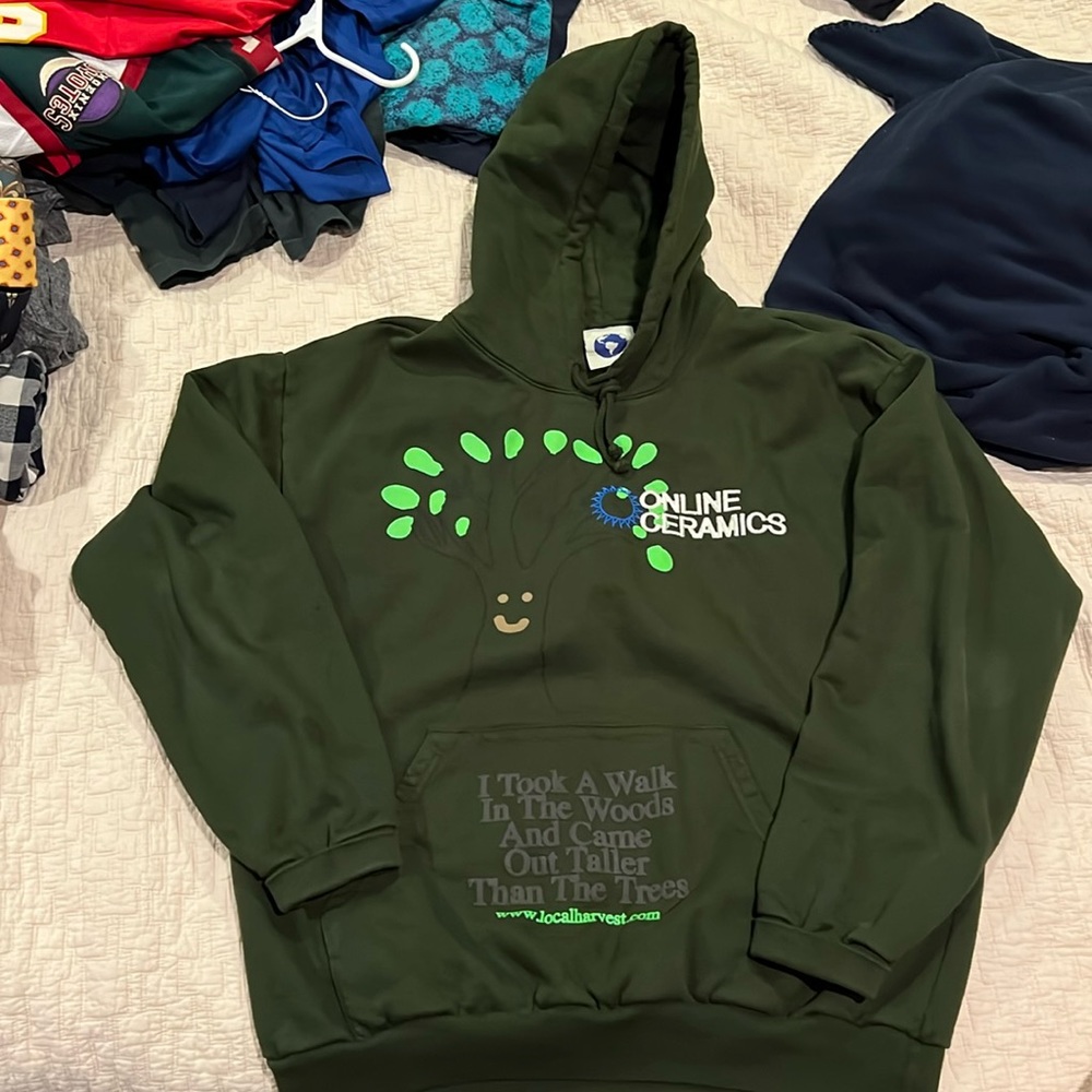 Online Ceramics XL “Taller than the Trees” Sweatshirt Deep Forest green